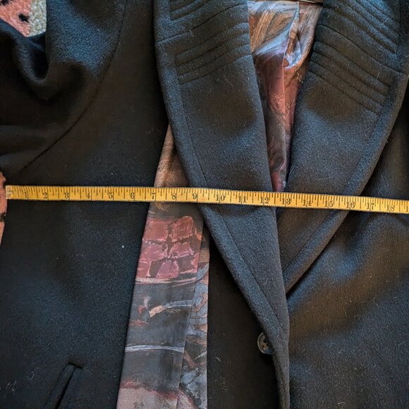 Alorna Super Fina Black button winter coat Woman's Size XL - Picture 11 of 13